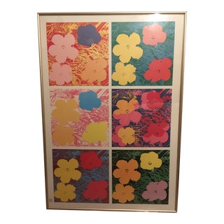 Late 20th Century Andy Warhol Foundation Pop Art "Flowers" Framed Poster For Sale