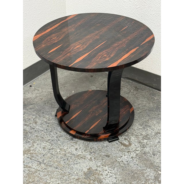 New Art Deco Style Macassar Ebony Side Table For Sale - Image 11 of 12