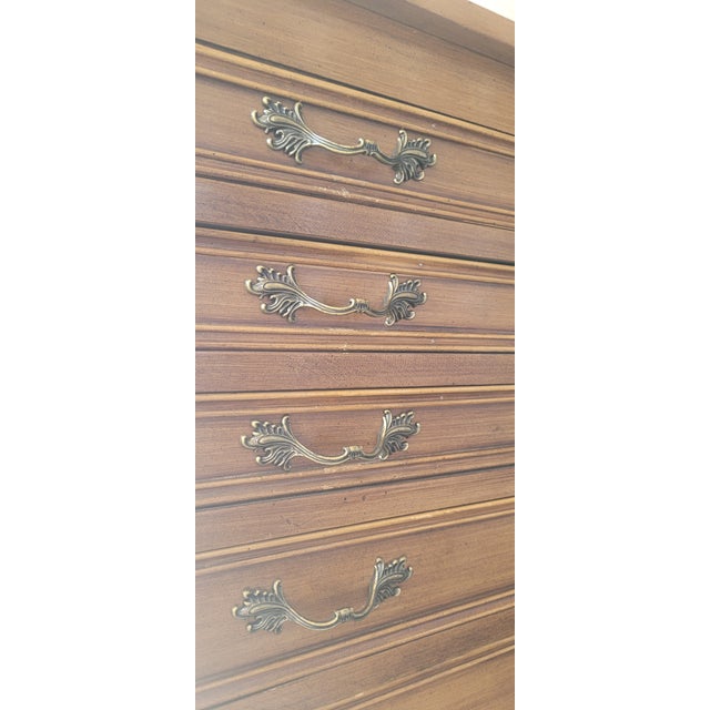 Tan 1960s Tall French Lingerie 12 Plus Drawer Dresser For Sale - Image 8 of 17