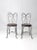 This is a pair of early 20th century antique ice cream parlor chairs. The black metal bistro chair feature a twisted metal...