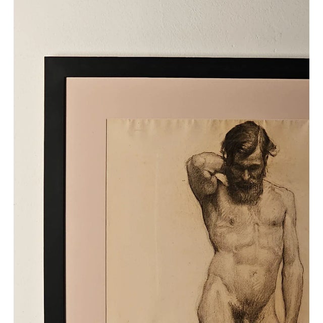 Figurative École Des Beaux-Arts Academic Study, France, Circa 1880 For Sale - Image 3 of 6