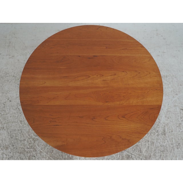 Mission Stickley Round Cherry End Table Mission Style For Sale - Image 3 of 14