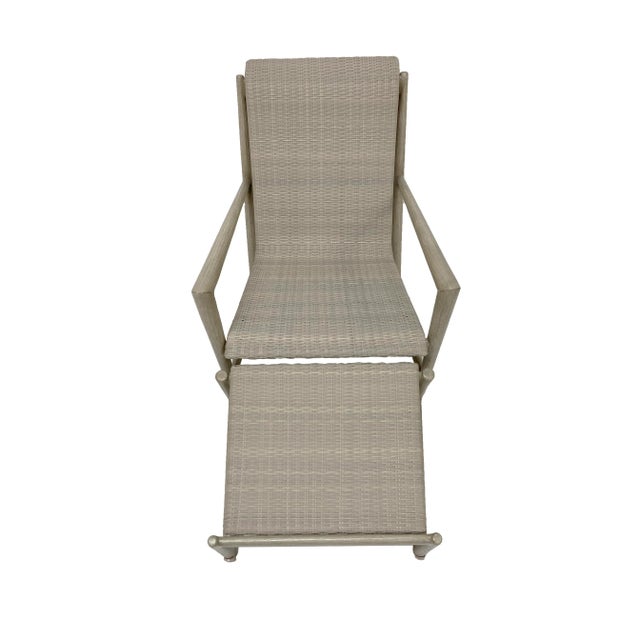 Mid-Century Modern Summer Classics Outdoor Lounge Chair and Ottoman For Sale - Image 3 of 11