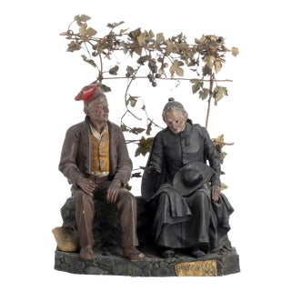 Sculptural Group, 19th Century, Terracotta For Sale