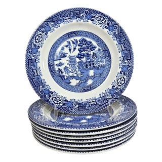 Blue Willow Dessert Plates- Set of Eight For Sale