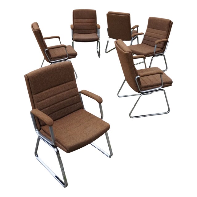 Vintage Conference Chairs from Drabert, 1970s, Set of 6 For Sale