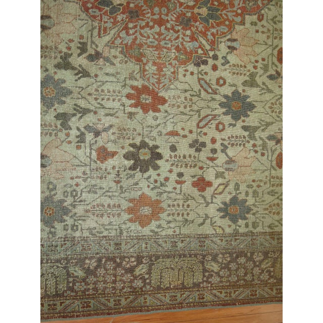 Antique Persian Tabriz Autumn Style Rug - 9'7" x 12'3" For Sale - Image 4 of 6