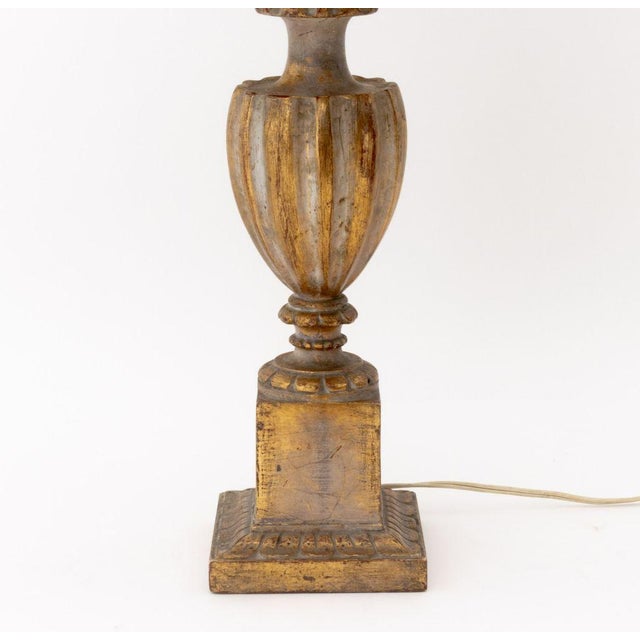 Mid 20th Century Neoclassical Urn Form Giltwood Table Lamps, Pair For Sale - Image 5 of 7