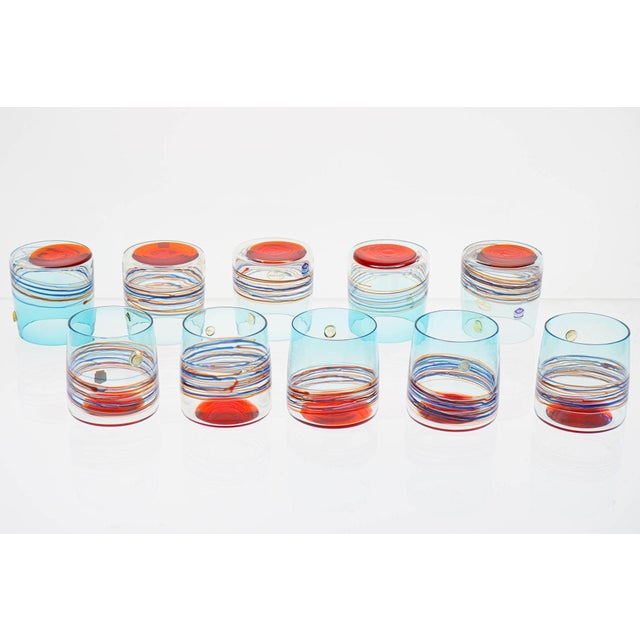 Young Collection Tumblers from Cenedese Murano, 1960s, Set of 10 For Sale - Image 18 of 18