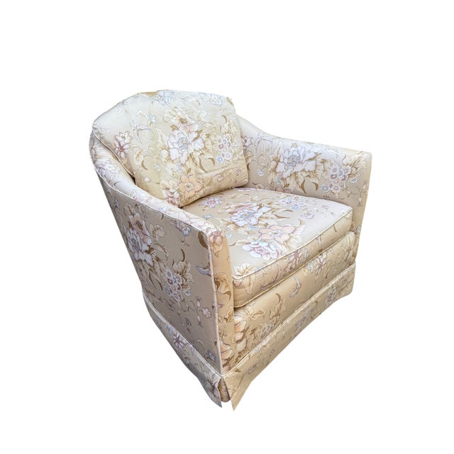 Mid Century Kindel Floral Lounge Chair For Sale In Indianapolis - Image 6 of 15