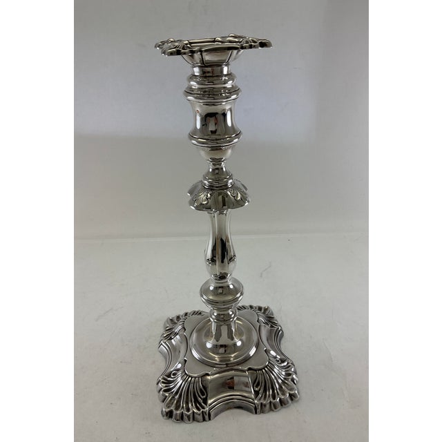 Exquisite & Rare Silver Candlestick by James Dixon & Sons. For Sale - Image 14 of 18