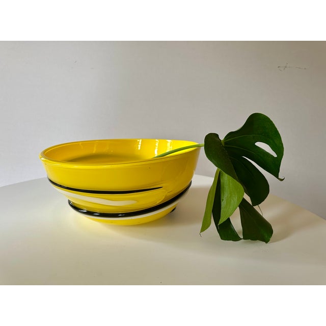 1960s Fulvio Bianconi Art Glass Bowl Murano Italy 1960s Mid Century Modern For Sale - Image 5 of 6