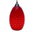 Red Hand Blown Art Glass Pendant Lamp For Sale