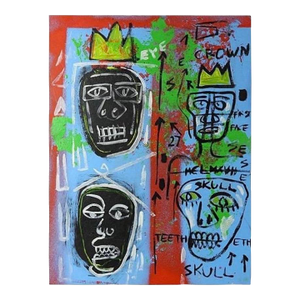 Jean-Michel Basquiat (American, 1960-1989) Acrylic on Board - Attributed