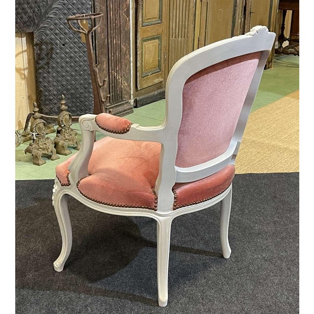 Louis XV Style Cabriolet Armchair, 1970s For Sale - Image 9 of 10