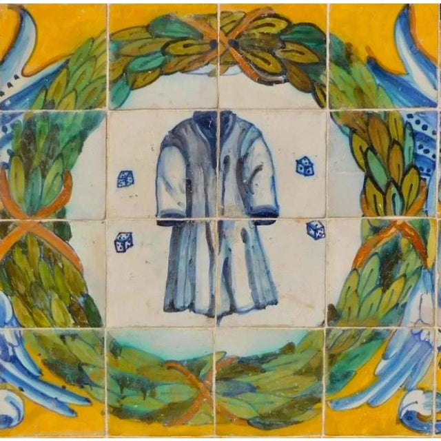 Rare 17th century panel "Passion of Christ" Azulejos Portugal 126cm x 98cm 76 tiles good conditions This piece is...