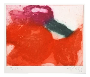 Klaus Fußmann, Gladioli, 1983, Color Etching