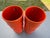 1960s MCM Art Deco Ceramic Vases Abstract Orange Made in Italy - Pair For Sale - Image 9 of 9