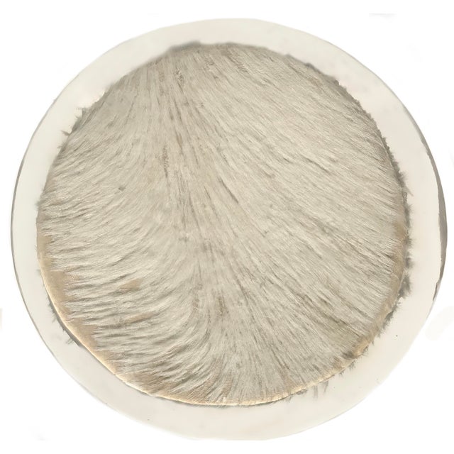 Original Vintage African Giselle Hide Drum Table For Sale - Image 4 of 9