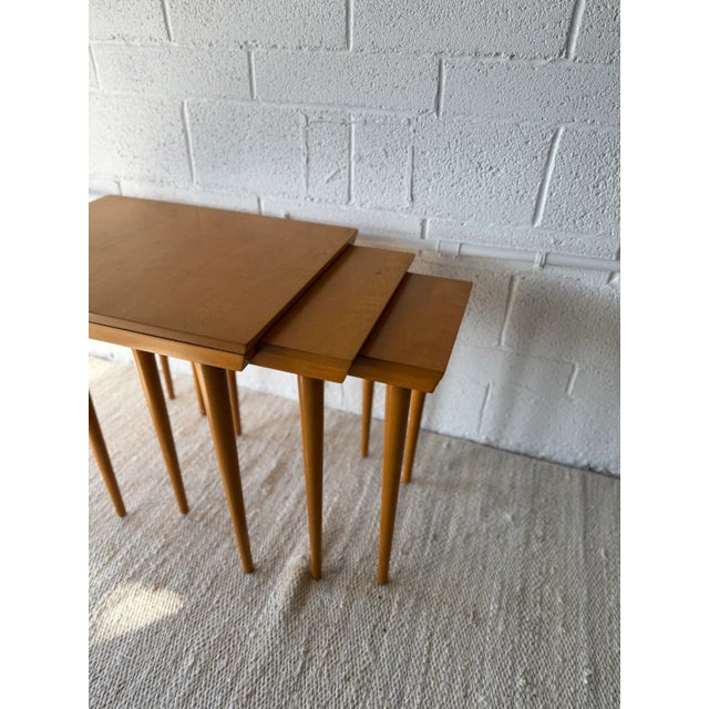 Conant Ball 1960s Mid Century Modern Conant Ball Nesting Tables by Russell Wright - Set of 3 For Sale - Image 4 of 4