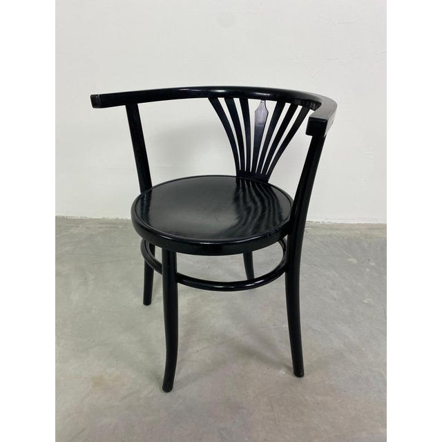 Black Secession Seating Group attributed to Fischel, 1890s, Set of 3 For Sale - Image 10 of 13