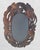 Folk Art Carved Wood Tropical Folk Art Calalily Green Leaf Oval Wall Mirror For Sale - Image 3 of 8