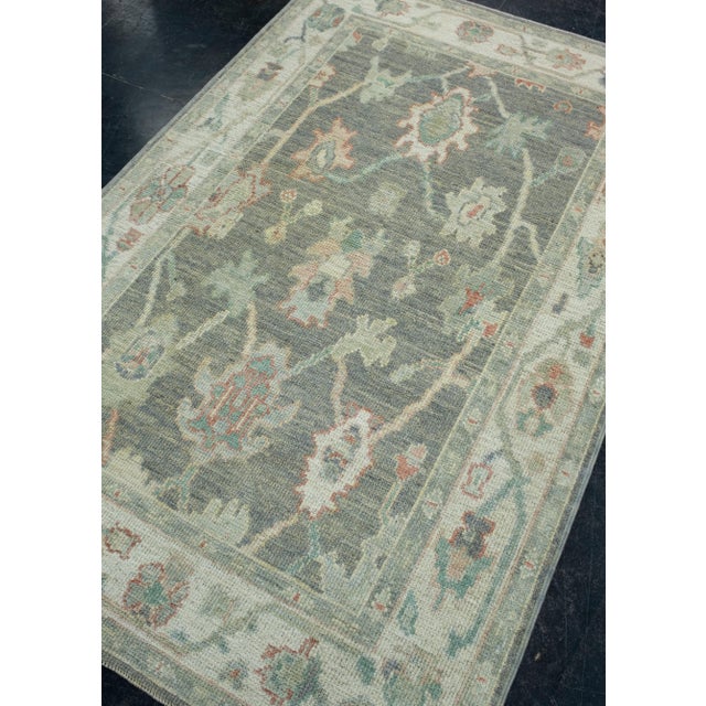 Turkish Turkish Oushak Rug 3'10" x 6' #17721 For Sale - Image 3 of 8