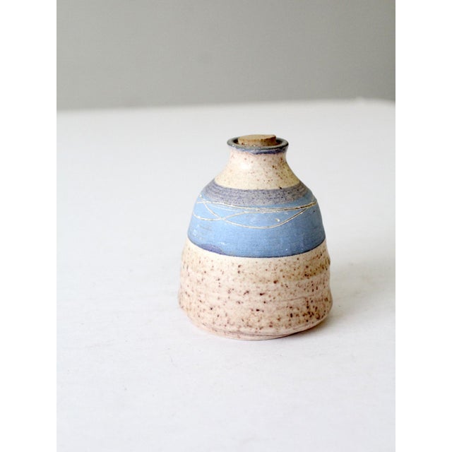 Tan Vintage Studio Pottery Jar For Sale - Image 8 of 11