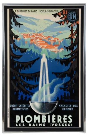 Vintage Plumbieres Les Bains Poster