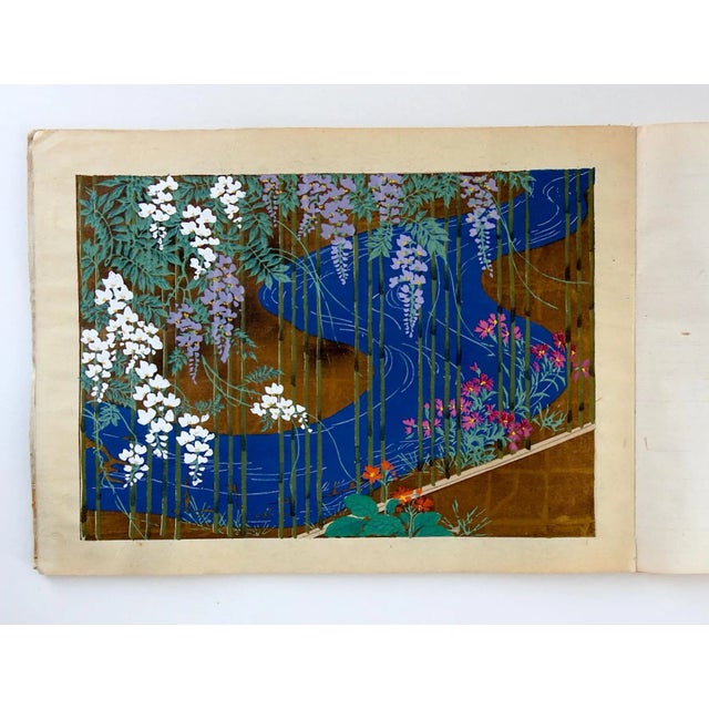 Early 20th Century Vintage Bound Portfolio Japanese Block Prints For Sale - Image 5 of 10
