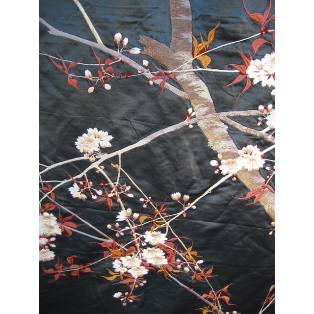 Japanese Japanese Silk Embroidery Panel Circa 1920 For Sale - Image 3 of 15