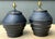 Elevate your space with this commanding pair of vintage Greek terracotta lamps. Expertly hand-thrown, these large-scale...