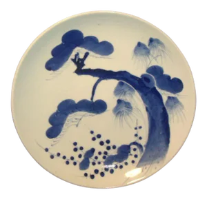 Early 19th Century Chinese Blue & White Porcelain Charger Plate Platter