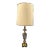 Vintage Stiffel Glass and Golden Colored Table Lamp For Sale