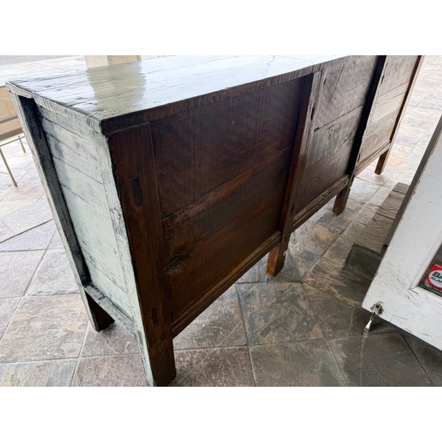 Distressed Finish Farmhouse Sideboard, Late 19th Century. For Sale - Image 11 of 12
