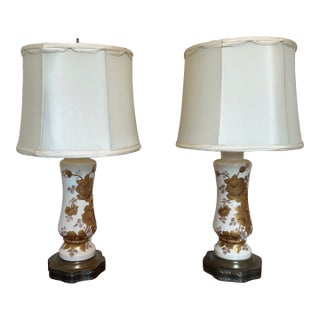 Vintage Porcelain Table Lamps - a Pair For Sale