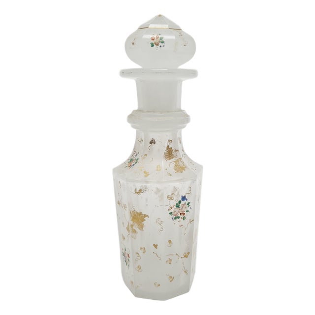 Biedermeier White Glass Carafe, Austria, 1890s For Sale