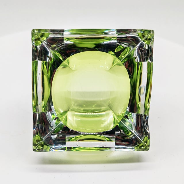 Square Ashtray or Catch-All in Lead Crystal attributed to Val Saint Lambert, Belgium, 1960s For Sale - Image 10 of 12