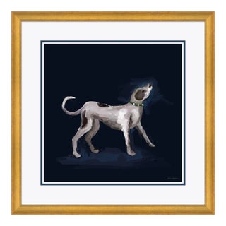 Courtly pup Framed Art Print For Sale