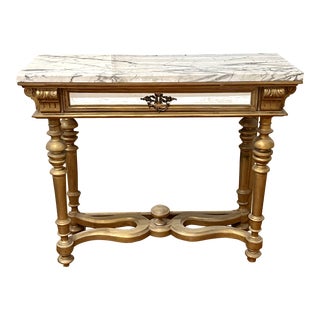 1940s Italian Console Table / Marble Top Not Included For Sale