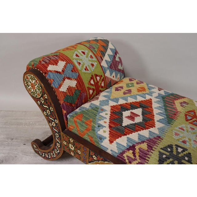 Vintage Chaise Lounge with Kilim Cover, 1990s For Sale - Image 14 of 16