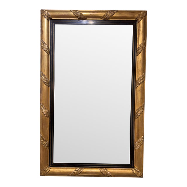 19th Century Ebony and Gold Restoration Mirror For Sale