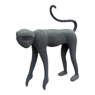 Mid Century Modern Crouching Monkey Sculpture For Sale