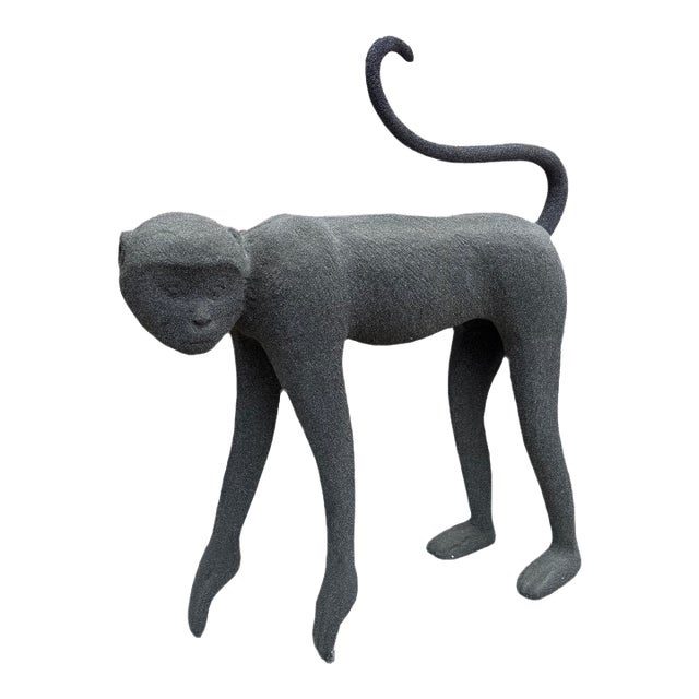 Mid Century Modern Crouching Monkey Sculpture For Sale