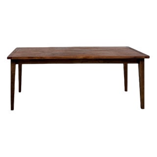 Oak Dining Table with Tapered Legs, 1970s For Sale