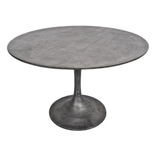 Gunmetal Round Dining Table 48" For Sale