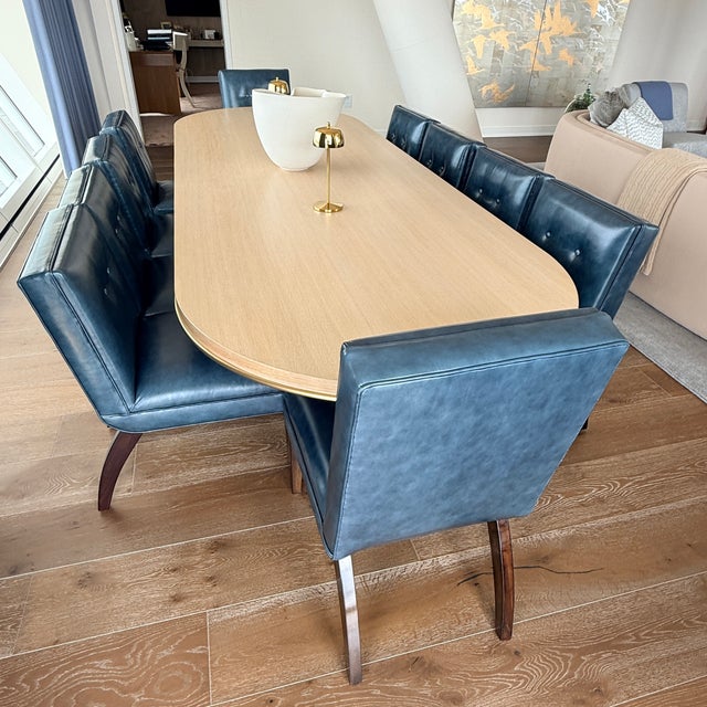 Set of 10 Gilbert Rohde Art Deco Chairs With Rose Tarlow Leather For Sale - Image 13 of 16