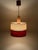 Mid-Century Modern Teak, Chipboard and Wool Pendant Lamp, 1960s For Sale - Image 9 of 10