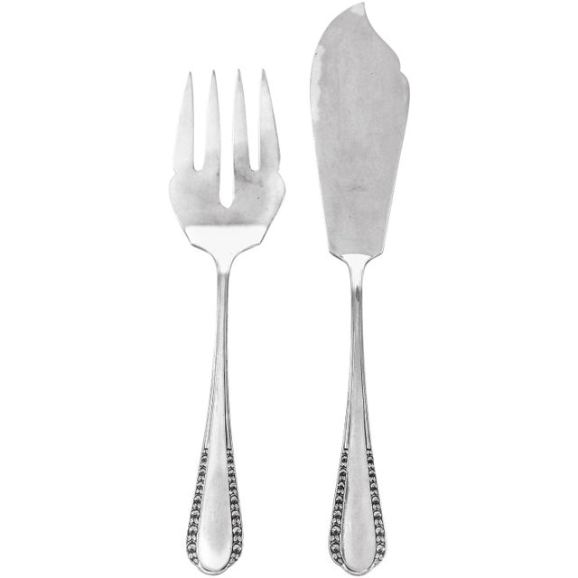 Silver Sterling Fork and Server For Sale - Image 8 of 8