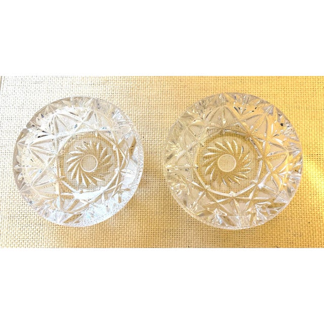 Crystal Cut Ashtrays - a Pair For Sale In New York - Image 6 of 6